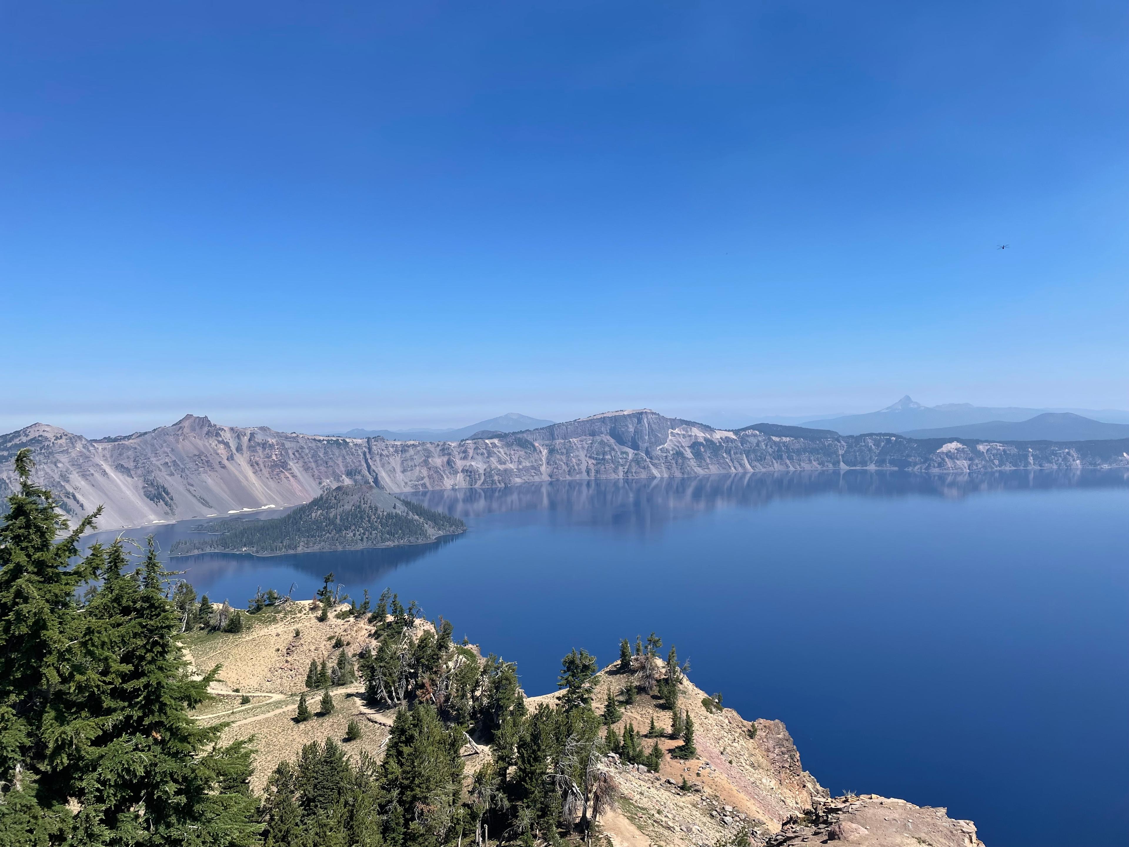 View of the peak at Crater Lake National Park